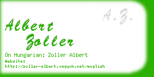 albert zoller business card